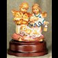 Anges Gardiens et enfant musical 6" (15.2 cm) résine couleur