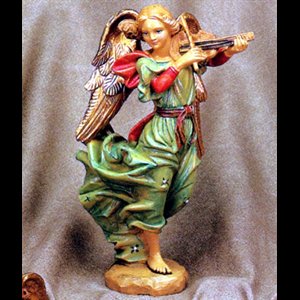 Color Resin Standing Angel, 7" (18 cm)