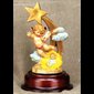 Ange Gardien et enfant musical 6.5" (16.5 cm) résine couleur