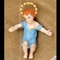 Plastic Infant Jesus With Blue Dress Figurine, 4.5" (11.4cm)