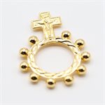 Boy-Scout Decade Rosary In Gilt Metal.