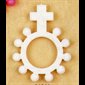 Boy-Scout Decade Plastic Rosary, White.