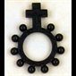 Boy-Scout Decade Plastic Rosary, Black.