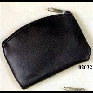 Black Rosary Case With Zipper, 2.25" x 3.25"  (5.7 x 8.3 cm)
