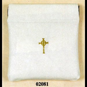 White Vinyl Rosary Case, 3.5" x 3.75" (9 x 9.5 cm)