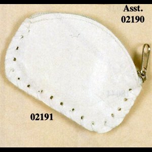 White Rosary Case With Zipper, 2" x 3"