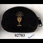Étui à chapelet 1ère Commu. noir en Nylon Avec Calice Doré