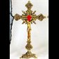 Gold Bras Altar Crucifix, 12" (30.5 cm)