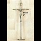 Silver-Plated Metal Crucifix On Base, 6"