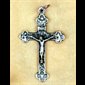 Crucifix In Silver-Plated Metal, 1.5" (3.8 cm)