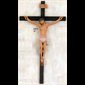 Mahogany Crucifix, Unbreakable Corpus In Resin, 21" (53.3cm)