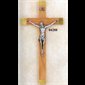 "Wooden Crucifix With Gold-Plated Corners, Silver-Plated Cor