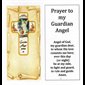 Croix Ange Gardien sur carte en anglais, 5'' Ht