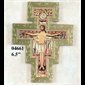 Croix Saint Damien 6.5" (16.5 cm) en Bois Doré