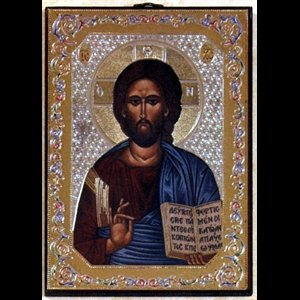 Icon Christ Pantocrator 4" x 5.5" (10 x 145 cm)