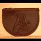 Étui à chapelet en cuir cousu Ste-Thérèse