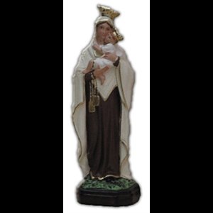 Our Lady of Mount Carmel Color Fiberglass Outdoor Statue 10"