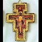 Croix Saint Damien 4" (10 cm) en bois