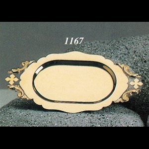 Goldplated Communion Paten, 10.25" x 6" (26 x 15 cm)