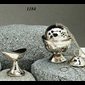 Nickelplated Censer and Boat, 4.75" (12 cm) Diam.
