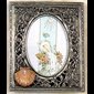 Cadre Baptême étain 3" x 3.75" (7.6 x9 .5 cm)