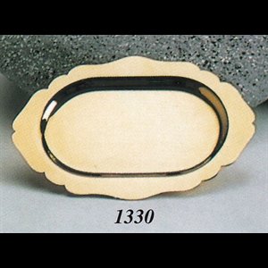 Goldplated Communion Paten, 8.25" x 5 5/8" (21 x 15 cm)