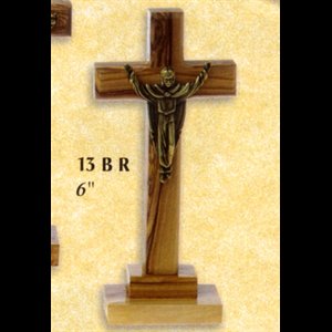 Altar Crucifix 6" (15 cm) Olive Wood Risen Christ