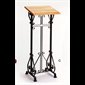 Solid Oak Top, Wrought Iron Base Lectern, 45" Ht. x 16" W.