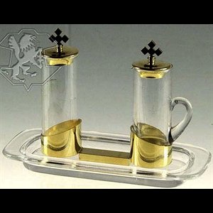 Cruets 100 cc and Tray 7 3/8" (19.5 cm)
