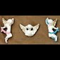 Ceramic Wall Angels, 4" (10 cm) / Set of 3
