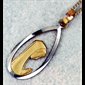 Pendentif médaille Vierge deux-tons, 18" (46 cm) / bte