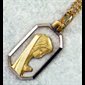 Médaille Vierge deux-tons avec chaine 18" (46 cm) / bte