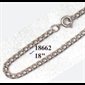 Chaîne 18" (46 cm) argenté Avec Fermoir