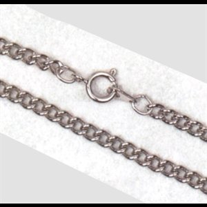 Chaîne 24" (61 cm) plaqué argent Avec Fermoir