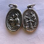 St. Ann And Holy Family Oxidized  Medal