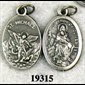 Our Lady Of Olives And St. Michael Oxidized Medal
