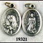St. Peregrine And Mater Dolorosa Oxidized Medal