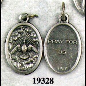 Médaille Saint Esprit En Métal Oxydé.