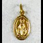 Aluminium Miraculous Medal, Gold Color, 15mm.