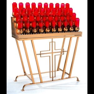 Electronic Votive Light Stand, 52" Ht. x 40" W. x 17" D.