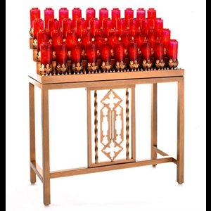 40 units Electronic Votive Light Stand (40" x52" x17") Roman