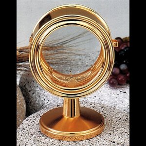Chapel Monstrance, 5.75" (14,5 cm) Ht., 4" (10 cm) Diam.