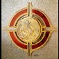 Mural Goldplated  and Red Enamel Tabernacle