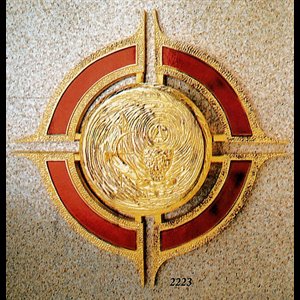 Mural Goldplated  and Red Enamel Tabernacle