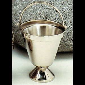 Nickelplated Holy Water Pot, 4" (10 cm) Diam.