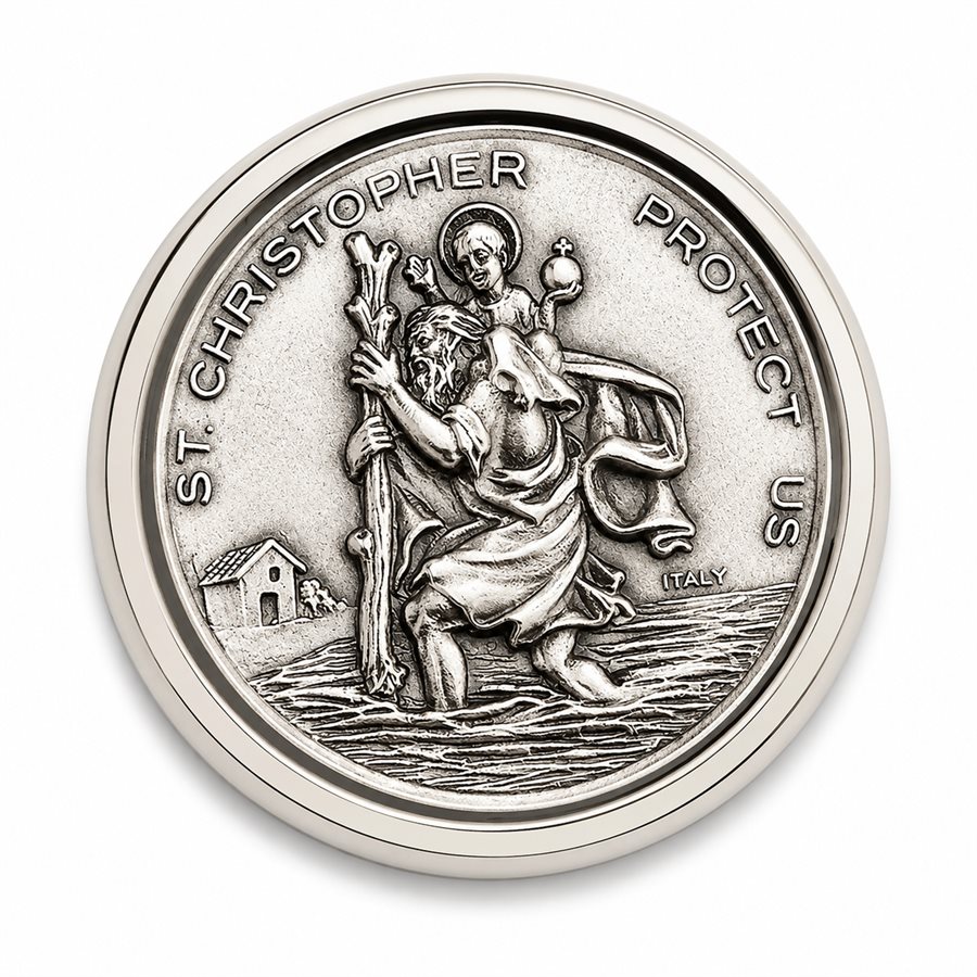 Plaque Aimantée Et Adhésive St-Christophe 1.5" (4 cm)
