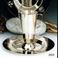 Nickelplated Ewer and Bassin, 10 5/8" (27 cm) D.