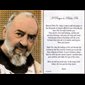 Laminated Image Padre Pio W/ Prayer 2 1/8" x 3 3/8" / ea