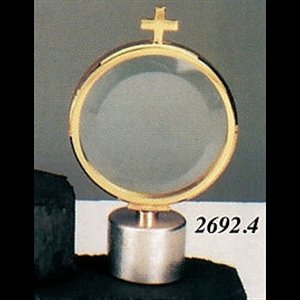 Silverplated Monstrance 5.5" (14 cm) Ht., 3 3/8" (8.5 cm) D.