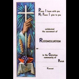Sacrament of Reconciliation Certificate 7"x10.5" (18x26.7cm)